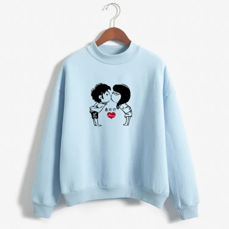 Off White толстовки женские зимние с капюшоном Джокер Женский пуловер студенческие с буквенным принтом длинным рукавом женские свитшоты Lover Kiss