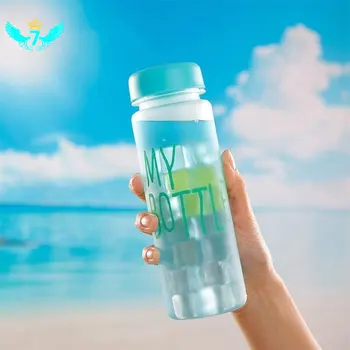 

500ML Glass Bottle Portable Transparent Drink Water Bottle For Water Fruit Juice Portable Sport Travel Cup Plastic Bottle TOB