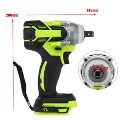 Chave de impacto elétrica sem escova, 18v, 588n. m 4000rpm, recarregável, 1/2, ferramenta elétrica para bateria makita