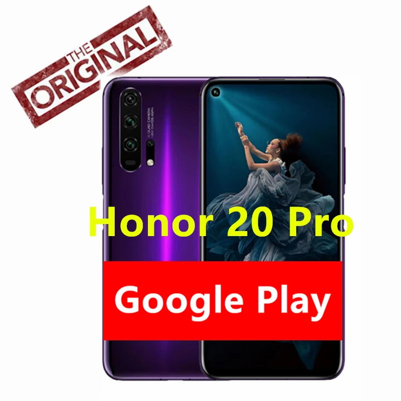 Мобильный телефон Honor 20 Pro Kirin 980 Android 9,0 6,2" ips 2340X1080 8 Гб ram 128 ГБ rom МП отпечаток пальца NFC