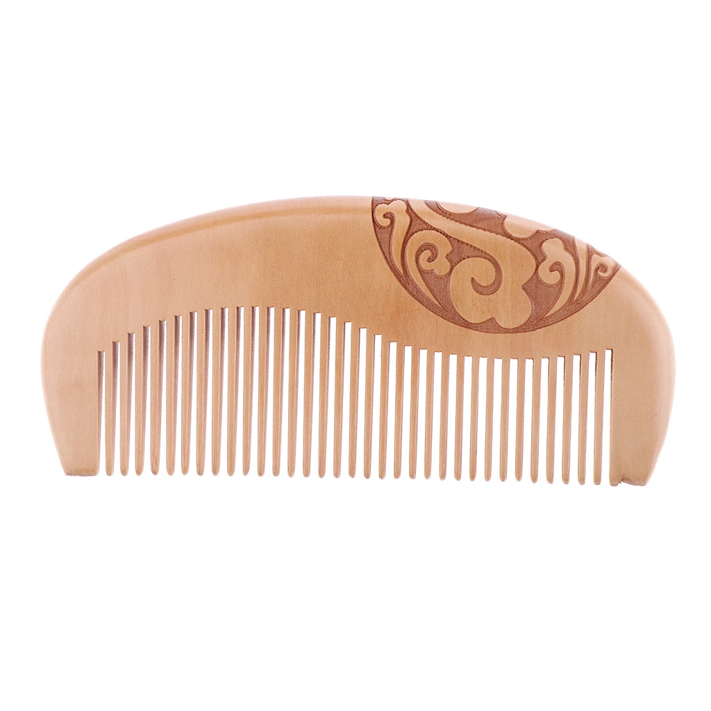 5'' Premium Hand Made Wide Teeth Wood Comb Pocket Hair Brush Coarse Men Gift
