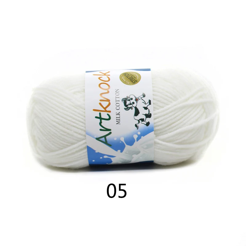 A05 16PCS 16 шт., пряжа для вязания, мягкая, теплая, Детская Пряжа молочного оттенка для ручного вязания, принадлежности для длинного ШТАПЕЛЯ, хлопок, 80%, молочное волокно, 20 - Цвет: A05 16PCS