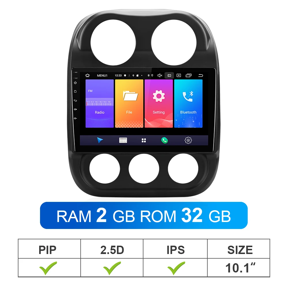 ISUDAR Автомагнитола для Jeep Compass 1 MK 2009- 2 din Android 9 Авторадио Мультимедиа gps DVR AHD камера ram 2 Гб rom 32 Гб USB FM - Цвет: RAM 2GB ROM 32GB