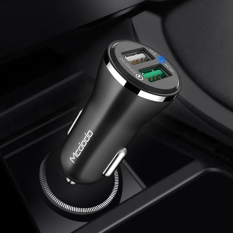 

MCDODO Car Mounted Charger Fast Charge Car for Cigarette Lighter Switch Plug Double USB Flash Charge Two 24 V One plus Two