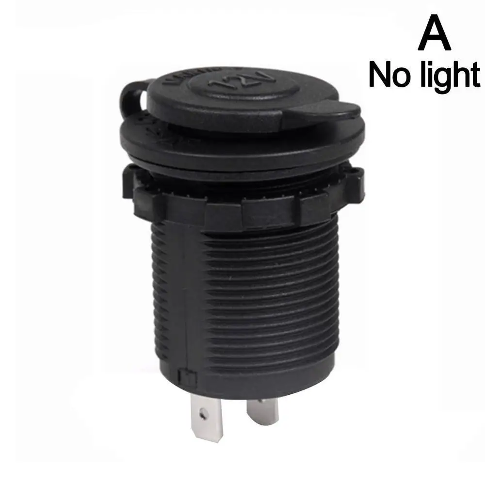 Высокое качество 12V 120W мотоцикл автомобиль Лодка аксессуар трактора Водонепроницаемый гнездо для автомобильного прикуривателя Мощность сетевую розетку автомобиля-щупов C5O8 - Название цвета: Черный