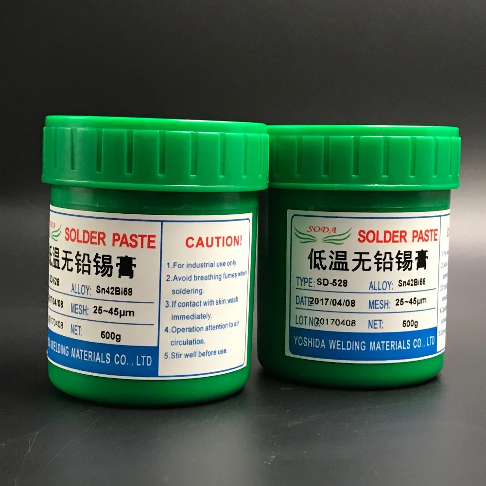 HOT Sale! SD-528 low temperature SMT Lead-free SMT Solder Paste 500g Sn42Bi58 high quality solder tin paste Free shipping