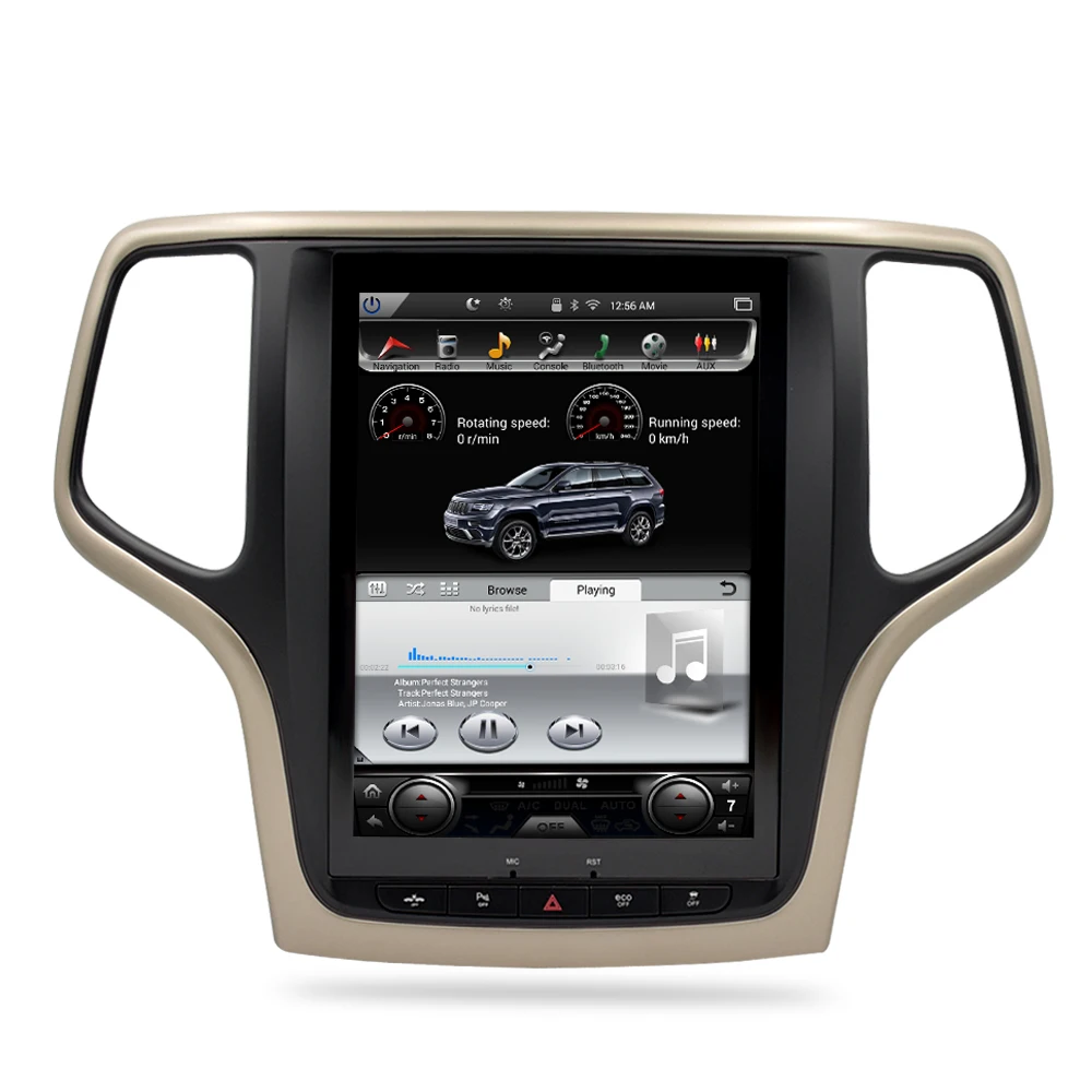 Cheap 10.4Vertical Screen Android 7.1 Car DVD GPS Glonass Navigation Radio Player for Jeep Grand Cherokee 2013-2016 RAM 2GB 32G Stereo 2