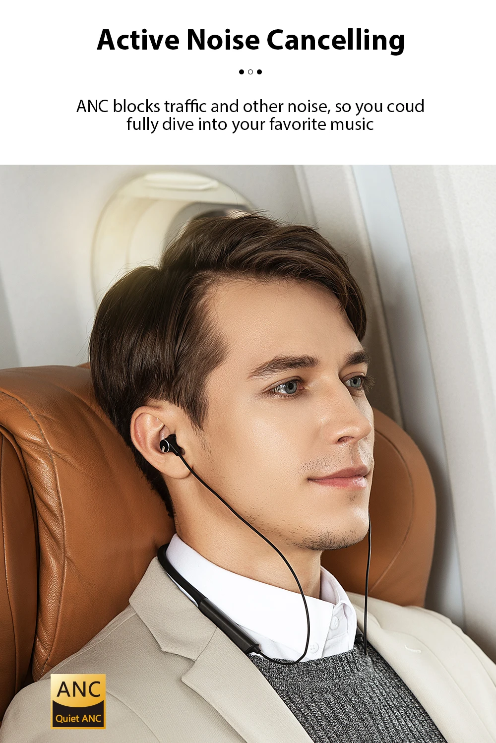 DACOM L54 тихие ANC Bluetooth наушники IPX7 водонепроницаемый активный шумоподавление беспроводные наушники Встроенный микрофон для iPhone huawei