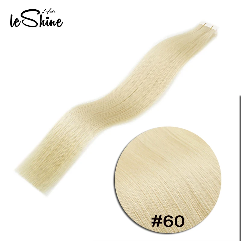 Leshine лента в Remy человеческие волосы клей Расширение 14 &quot16&quot 20 &quot20 шт 60 # цвета