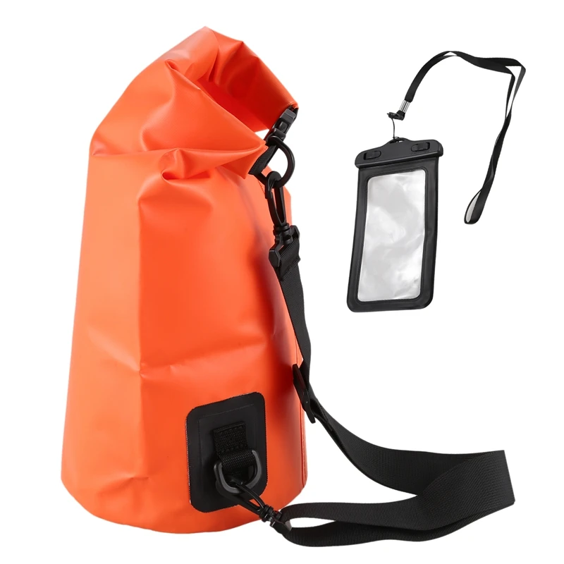 

ABUO-Waterproof Dry Bag Durable Roll Top Compression Bag with Phone Case for Kayaking Rafting Boating Hiking Fishing Camping