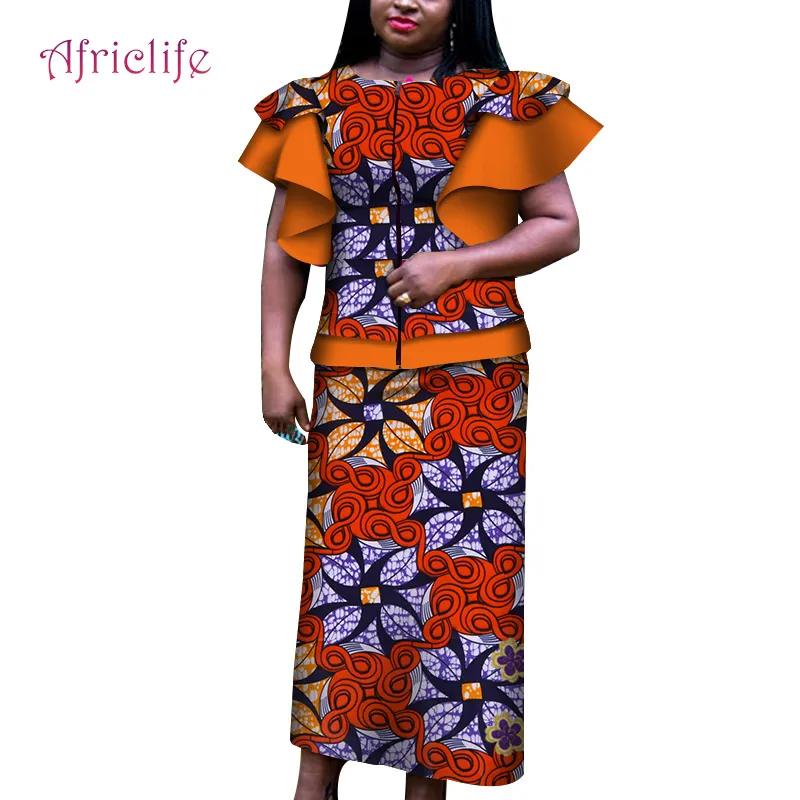 Африканские платья Kitenge, традиционные вечерние женские костюмы в африканском стиле размера плюс, Женская африканская восковая одежда с принтом WY6007