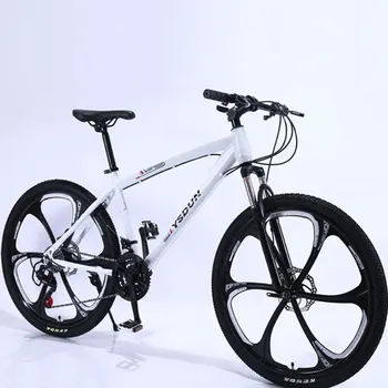 

Mountain Bike Man Student One Round Six Knife Youth Racing Women Speed Double Disc Brakes Shock Off Road Adult Bicycle