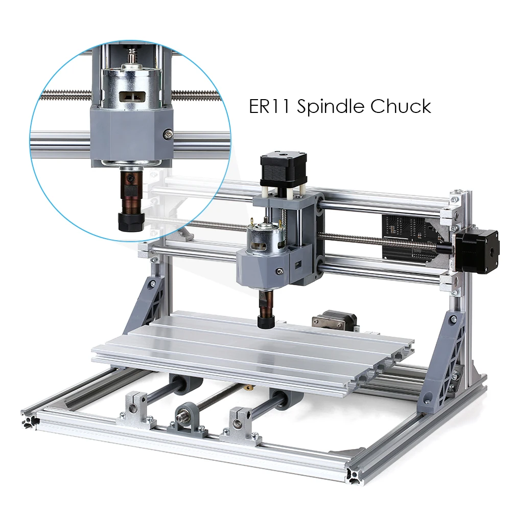 Фрезерный станок с ЧПУ, комплект 2в1, мини лазерный гравировальный станок GRBL, фрезерный гравировальный станок с ER11 цангой и защитными стеклами
