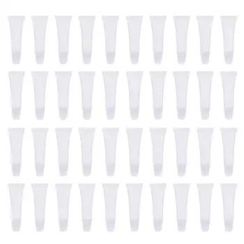 

40pcs Lip Balm Tubes Refillable Subpackage Portable 10ML Lip Cream Lipstick Lip Gloss Cosmetic Empty Tubes Container