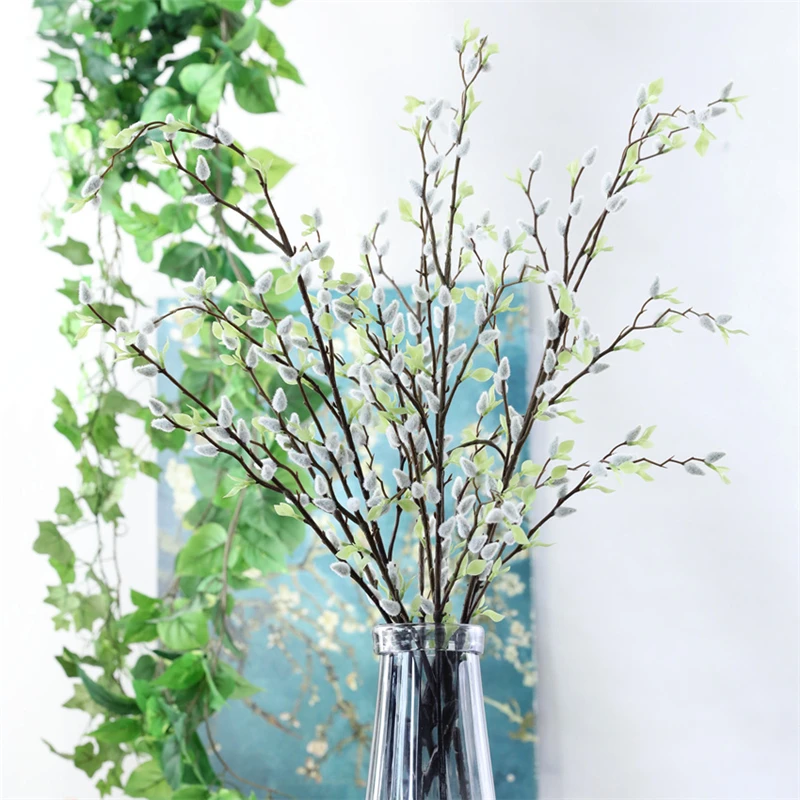 Artificial Willow Bud Branches - JAROWN Fake Flowers for Wedding Decor and Home DIY