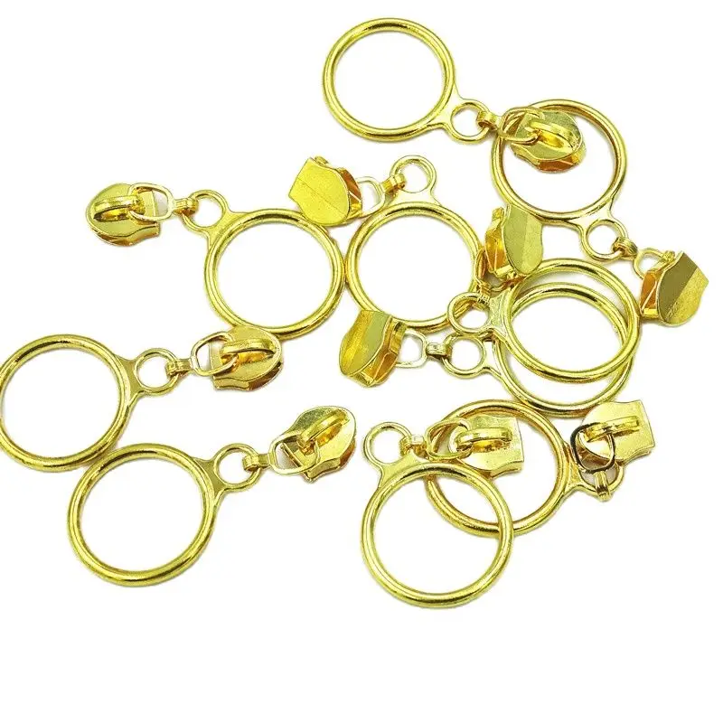 5# Nylon Circle Zipper Puller Clothing Accessories 20pcs