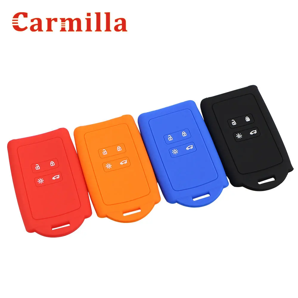 4 вида цветов силиконовый защитный чехол для автомобильного ключа Renault Koleos Kadjar