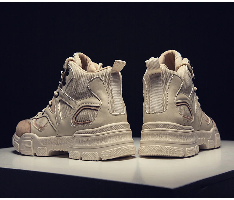 YWEEN Autumn New Men Boots Hip-Up Outdoor Shoes Men Leisure Shoes Thick Bottom Elevated Shoes Cross-Border Men's Shoes