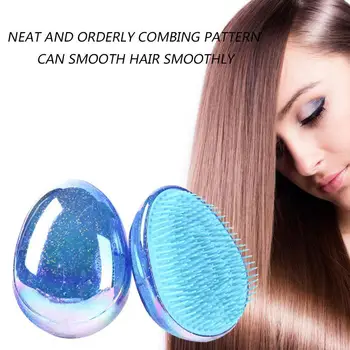 

Mini Magic Massage Comb Hair Brush Anti-static Smoothing Styling Egg Hair Care Tool Brush Round Salon Shape Professional Ha F2J2