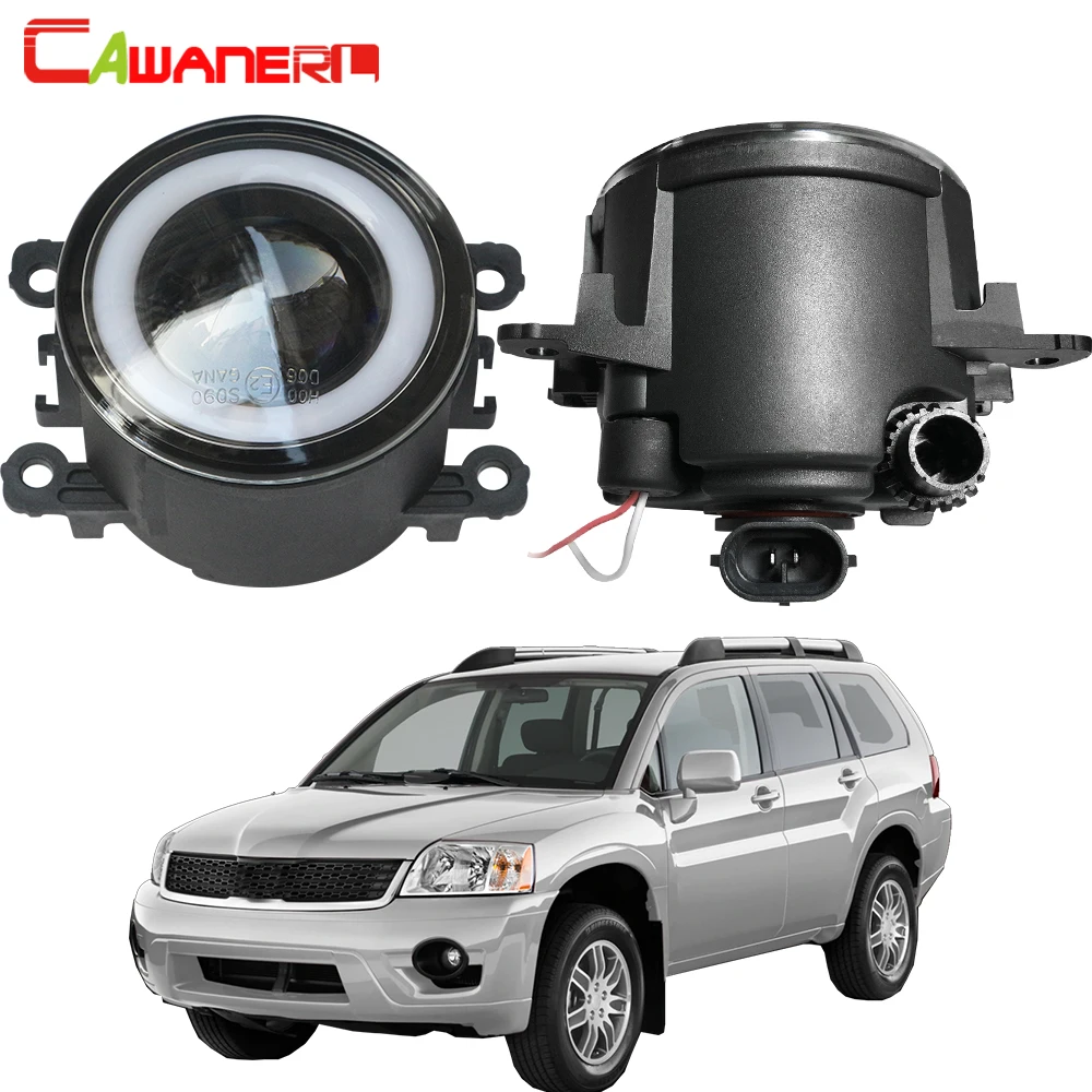 Cawanerl для Mitsubishi Endeavor 2006-2011 Автомобильный 3000лм светодиодный противотуманный светильник COB Angel Eye DRL Дневной ходовой светильник H11 12 В 2 штуки