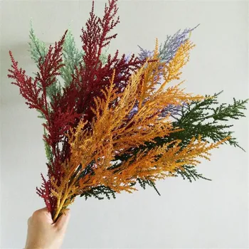 

Fake Long Stem Pteris Viridis 29.53" Length Simulation Plastic Pine Needles for Wedding Home Decorative Artificial Plants