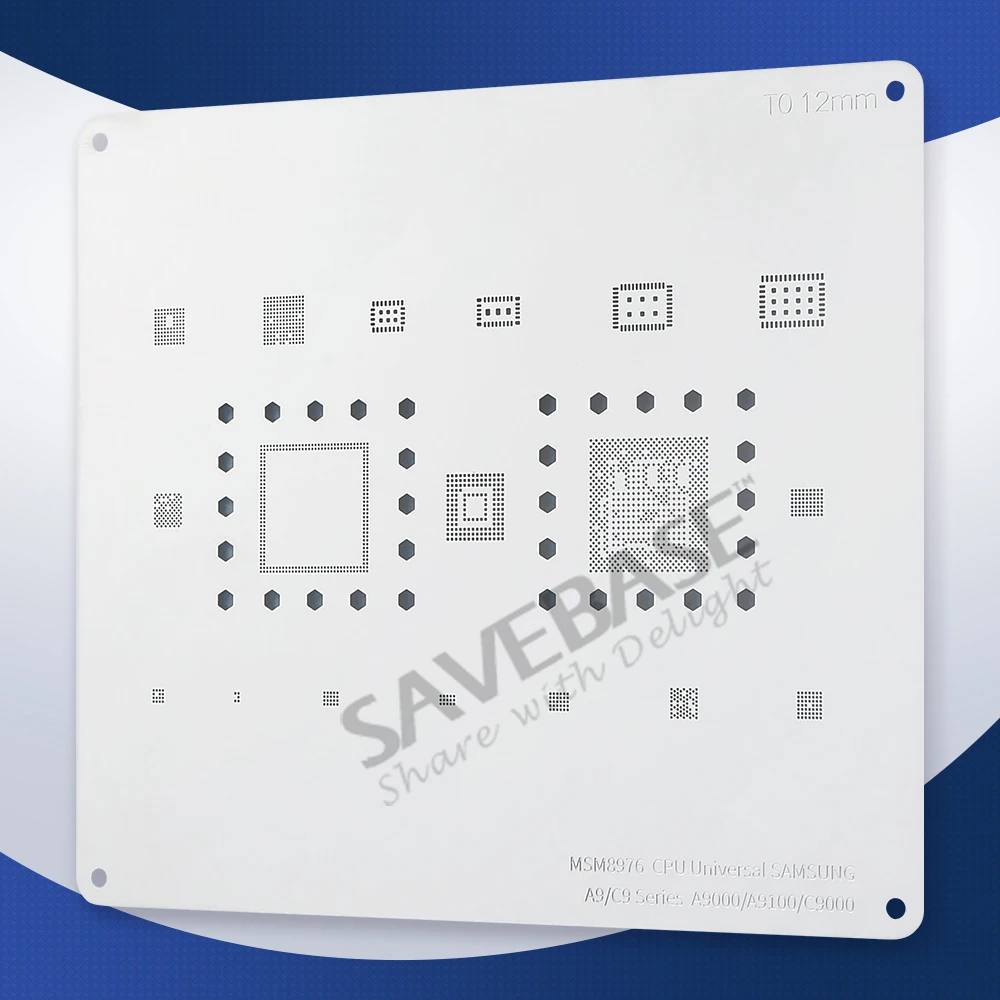 

SAVEBASE BGA Reballing Stencil Heated Directly for Samsung A9/C9 Chip Repair (1Pc/2Pcs/3Pcs Optional)