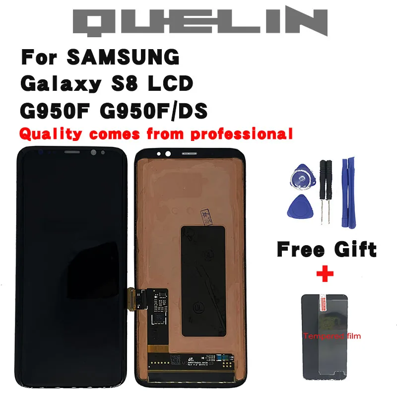 

100% Original Super Amoled S8 LCD with frame for Samsung Galaxy S8 G950 G950F Display S8 Plus G955 G955F Touch Screen Digitizer