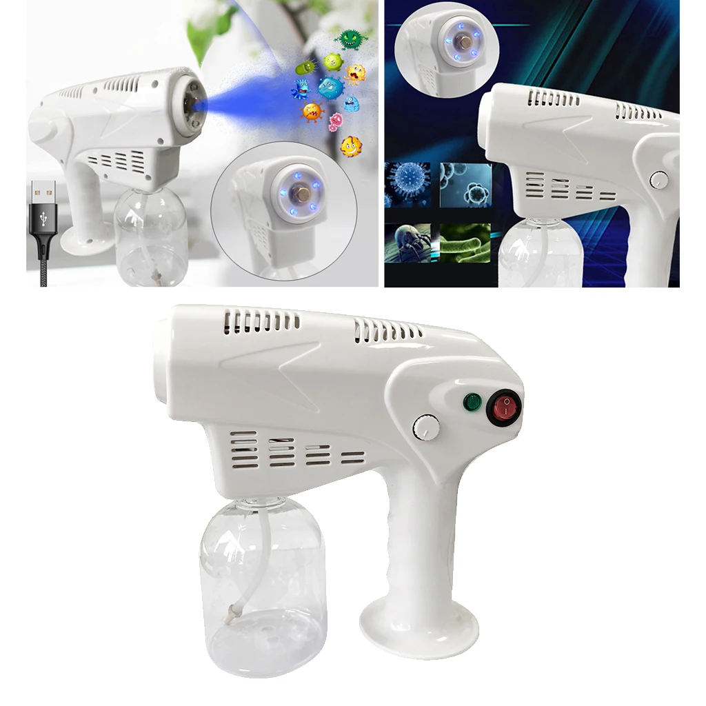 Portable Nano Spray Fogger 500 ML Handheld Spray Steam Gun Machine with Blue Ray for Home,Office, Vehicle, Indoor or Outdoor