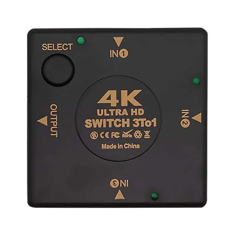 Мини 3 порта 4K x 2K 1080P HDMI коммутатор квадратный видео сплиттер конвертер Поддержка 3D низкое энергопотребление и энергосбережение