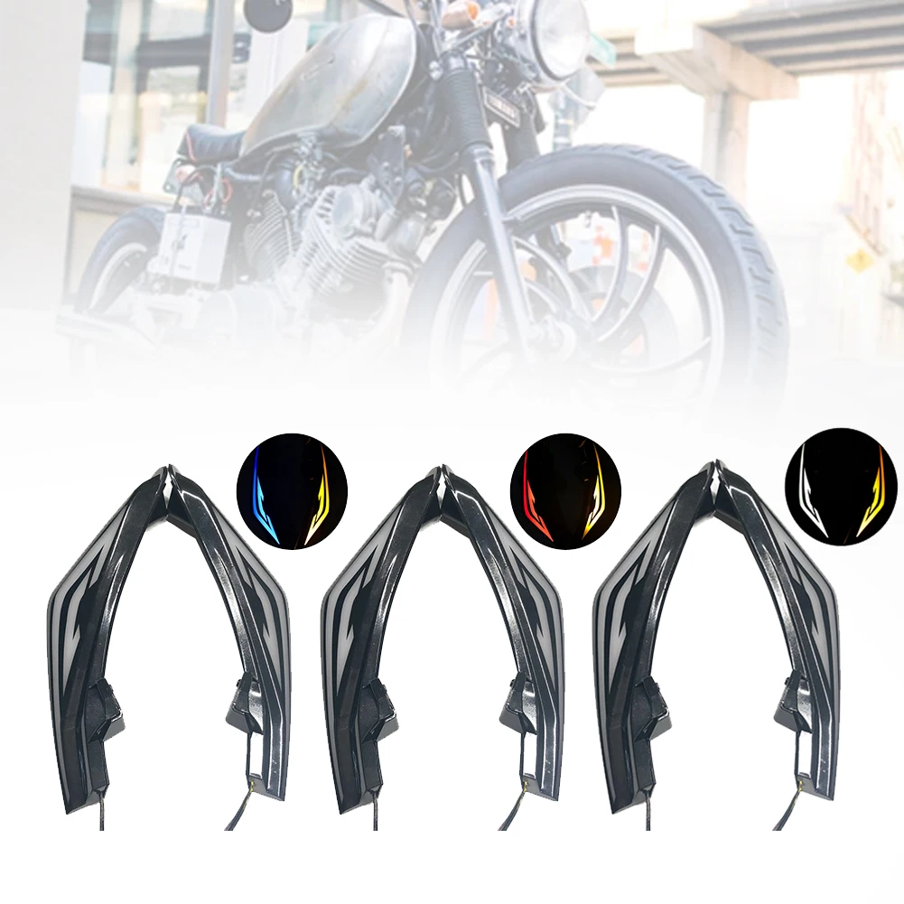1pair Motorcycle LED Headlight Easy Install Warning Daytime Turn Signal Atmosphere Replacement Front For Yamaha Aerox155 Nvx155