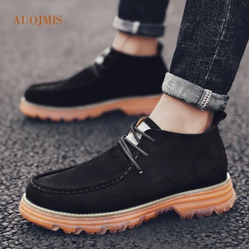 

Autumn and winter leisure British business men's shoes shoes comfortable wild shoes Martin shoes low help youth fashion tide