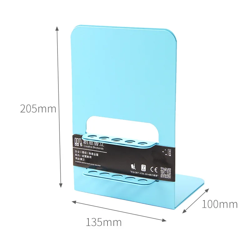 

Open School Pen Book Stand Metal Thickened Student Bookend Bookshelf Creative Book Stand Personality and Practicality Bookend