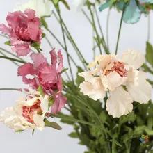 1 шт. 3 головки цветка красивое длинное с длинным стволом искусственные Шелковый цветок ромашки дома украшение для свадьбы подарок F541