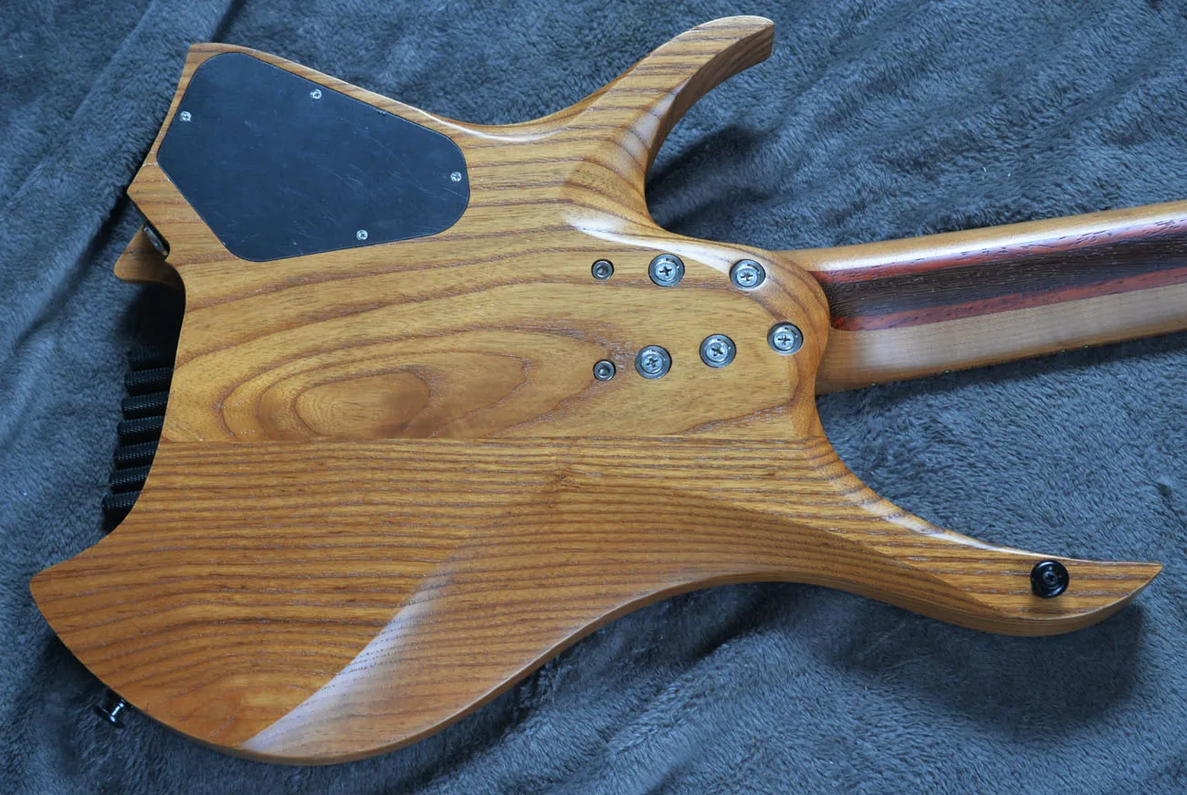 【ハンドメイド】オリジナルシェイプ・ブビンガ1Pボディ/ローストメイプルネック ハンドメイド】オリジナルシェイプ・ブビンガ1Pボディ/ロースト