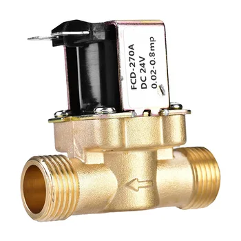

Solenoid Valve for Water Air Pipeline 24V DC Solar Water Heater Normal Closed LB88