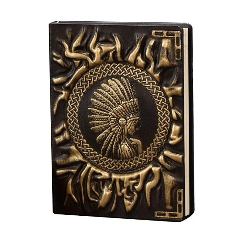 

Indian Girl Embossed A6 Leather Notebook Journal Notepad Travel Diary Planner R66C