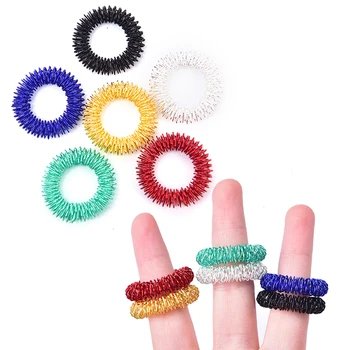 

1PC Finger Massage Ring Health Care Acupressure figure Massager Relax Finger Stress Relief Hand Home Use Health Care Tools