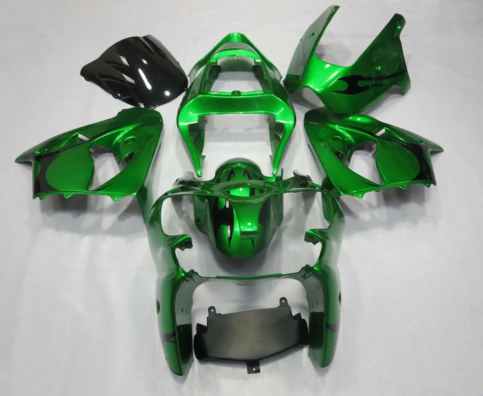 ZXMT разноцветный обтекатель комплект для Kawasaki ZX6R 2000-2002 2001 ZX636 ABS система впрыска Кузов ультрафиолетового света закрепитель для гель-лака - Цвет: Армейский зеленый