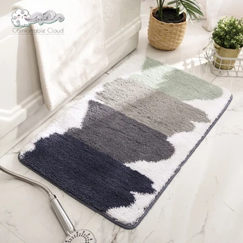 

Bathroom Flocking Mat New Arrival Absorbent Toilet Floor Carpet Non-slip Door Pad Home Decor
