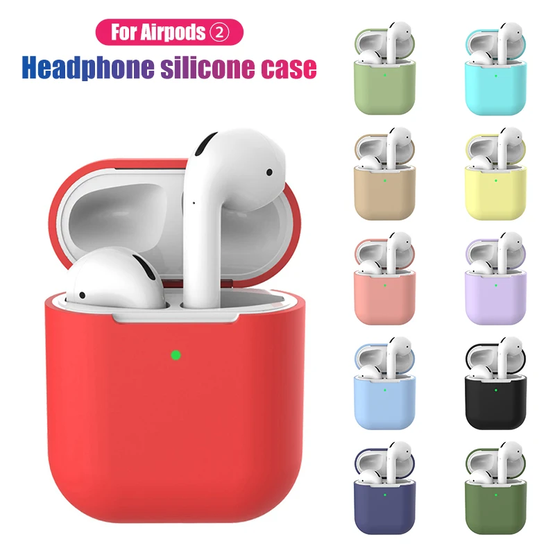 Силиконовый чехол для Airpods 2 чехол роскошный защитный кожухи головных телефонов для Airpods 2 Air pods 2 для Airpods2 противоударные сумки