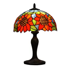 Тиффани стиль настольная лампа Подсолнух Настольный светильник 12 дюймов широкий для гостиной кофе спальни Колледжа Общежития украшения