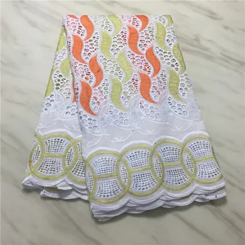 

White Rose Gold 2021 High Quality African Lace Swiss Cotton Lace Fabric With Hole Nigerian Swiss Voile Lace In Switzerland