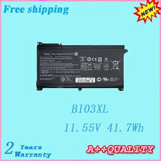 11,55 V 41.7Wh BI03XL Аккумулятор для ноутбука hp павильон X360 13 серии батареи для ноутбуков
