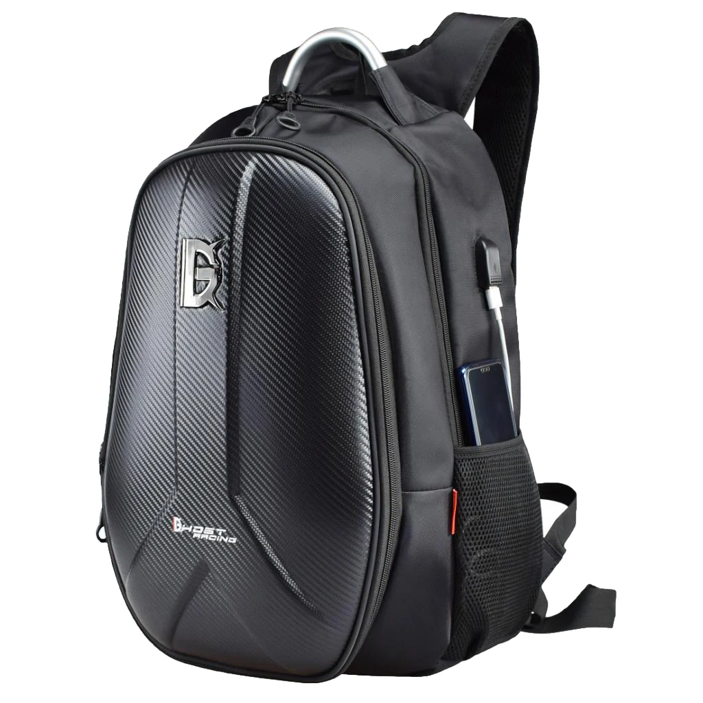 Perfeclan Motorcycle Helmet Backpack Racing Luggage Hard Shell Shoulder Bag