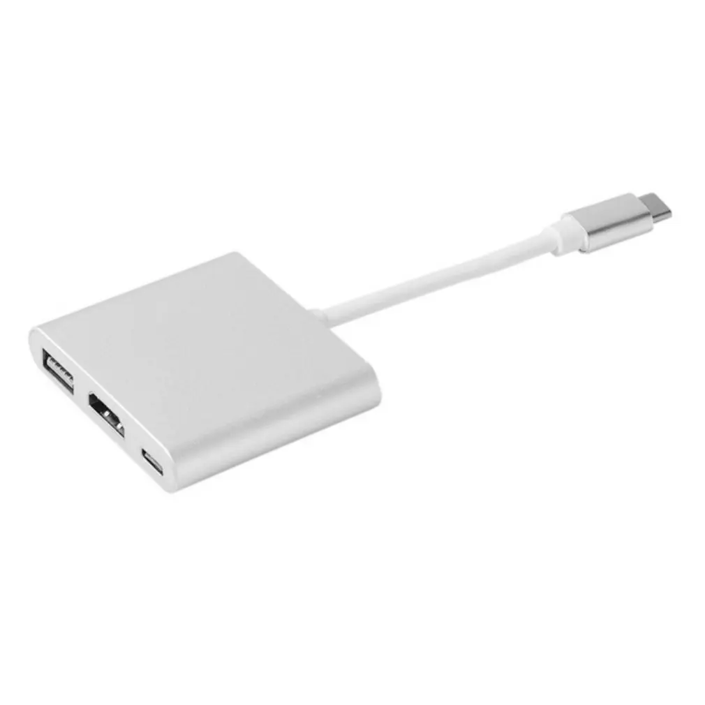 Многоцелевой Тип мини-C отложным воротником Hdmi «Три в одном» Тип-C отложным воротником Usb Тип с разъемами типа C и Hdmi конвертер USB Интерфейс для Apple Macbook