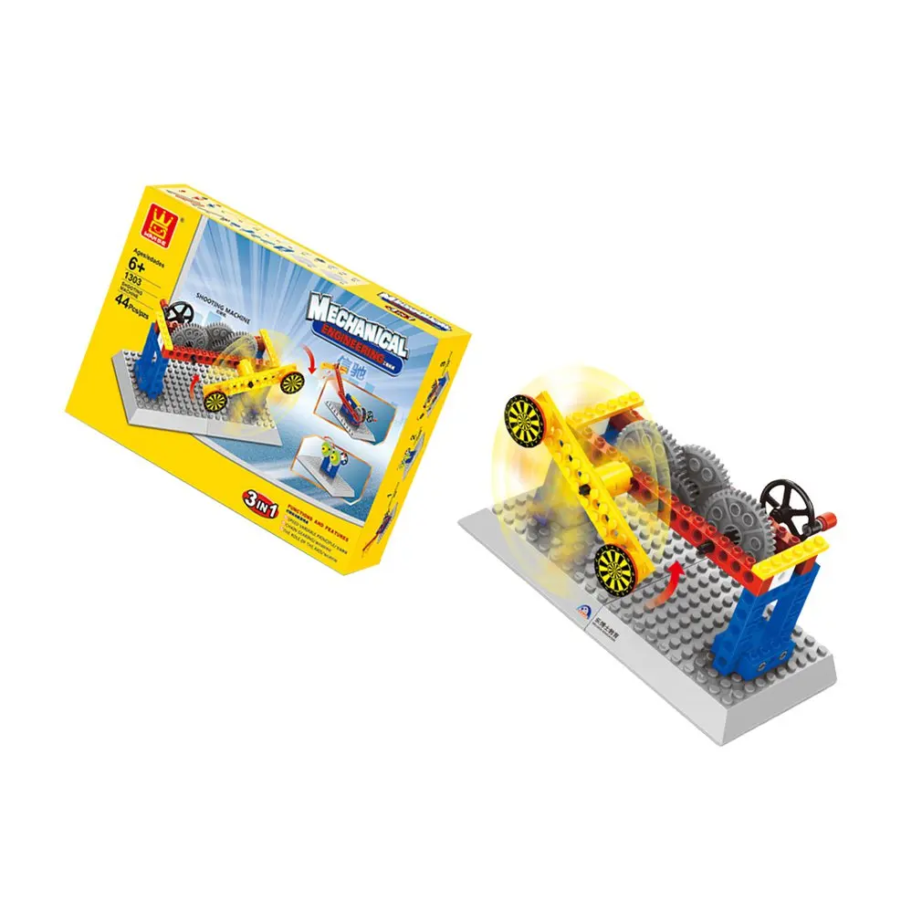 Assembled Blocks Set Teaching Machinery Group Building Blocks Children's Educational Toys Abs Plastic 7-14 Years Old - Цвет: 1303