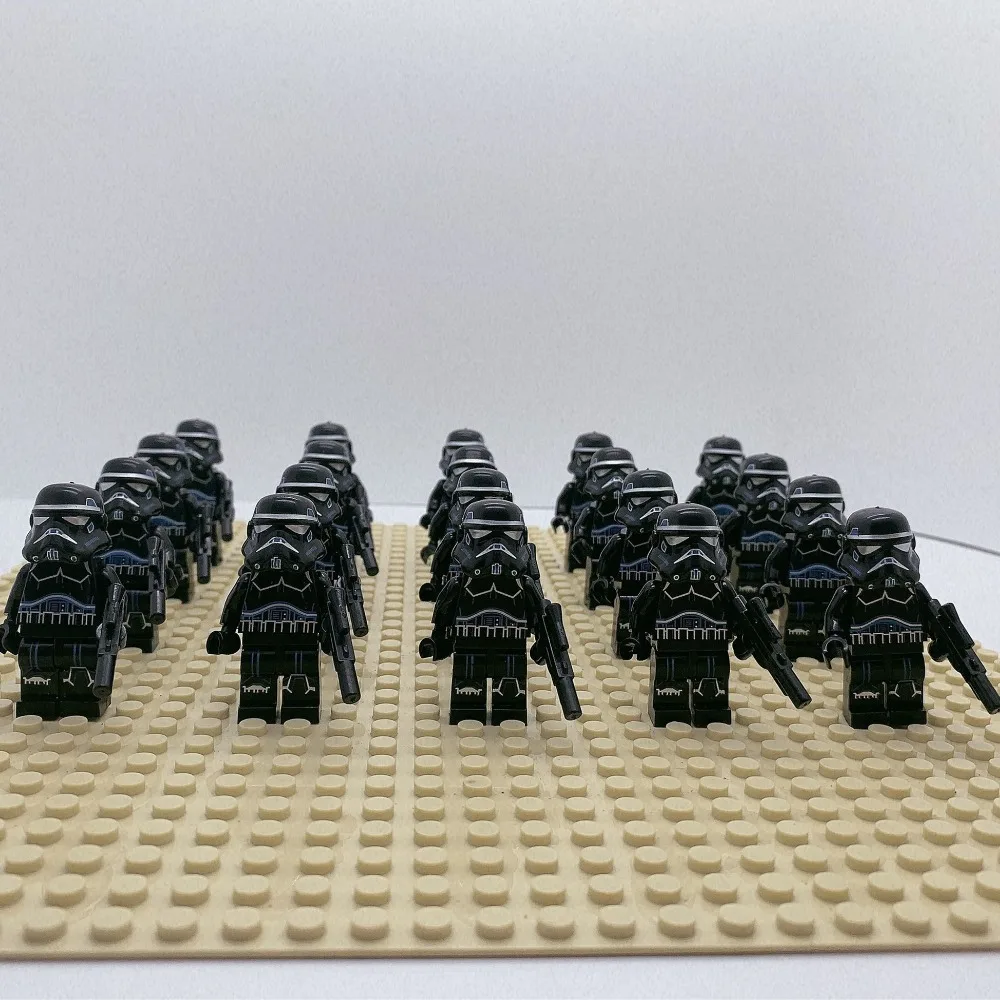 100 шт./лот Звездные войны на заказ черный шторм Клон Trooper Shadow Trooper Расширенная Вселенная sw166 строительные блоки игрушки детские подарки