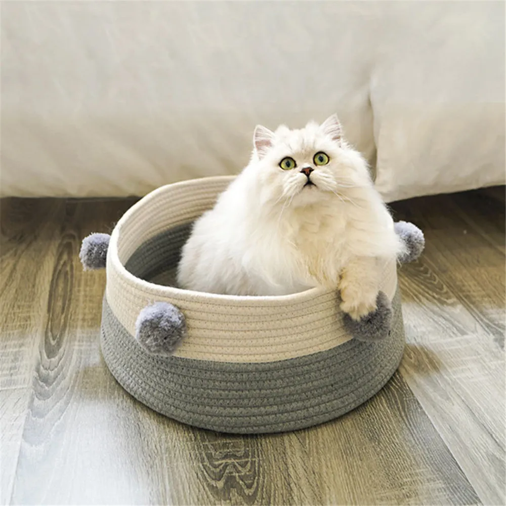 

Cute Cat Bed House Pet Bed Washable Small Dogs Cat Nest Warm Sleeping Bed Foldable Cat Dog Bed for Cats Dog House Pet Supplies