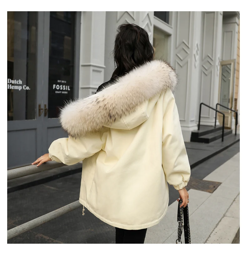 Solid Color Korean-style Trend Mid-length Lambs Wool Cotton-padded Clothes/Cotton Coat Winter Versatile xiu xian single Ove