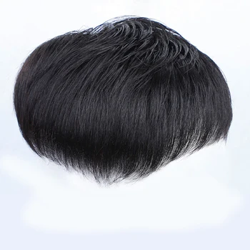 

JINKAILI Short Men Wig Straight Synthetic Wig for Male Hair Fleeciness Realistic Natural Brown Toupee Wigs